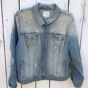 Torrid Distressed Blue Jean Jacket